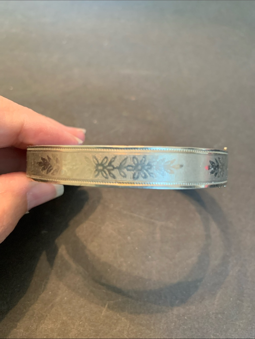 Estate Vintage R & G Co. bangle etched bracelet early 1900’s